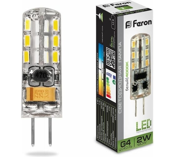 Изображение товара Светодиодная лампа G4 2W 4000K FERON LB-420 25448