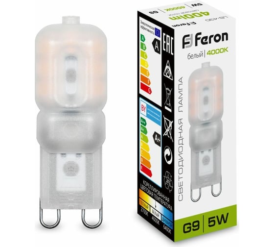 Изображение товара Светодиодная лампа G9 5W 4000K FERON LB-430 25637