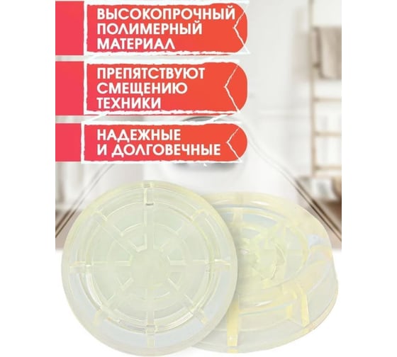 Изображение товара Антивибрационные подставки OZONE прозрачные, круглые CMA-15T