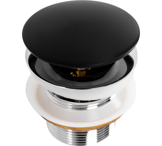 Изображение товара Донный клапан для ванны Art&Max без сифона, крышка черный матовый AM-DR-BL