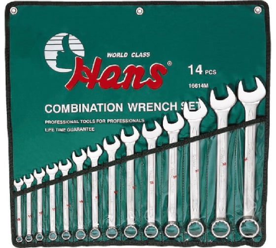 Изображение товара Комплект комбинированных ключей Hans 10-32мм 14 шт 16614M
