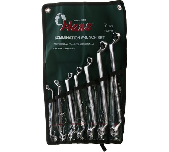 Изображение товара Комплект накидных ключей Hans 6-22мм 7шт 16097M