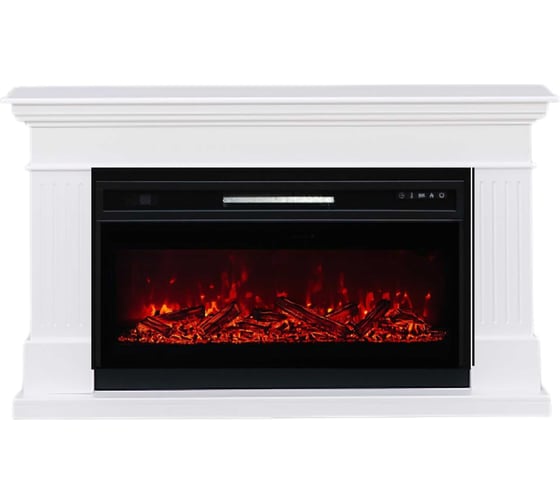 Изображение товара Каминокомплект ELEKAM prime с очагом pulsar 38 белый с черным 100053