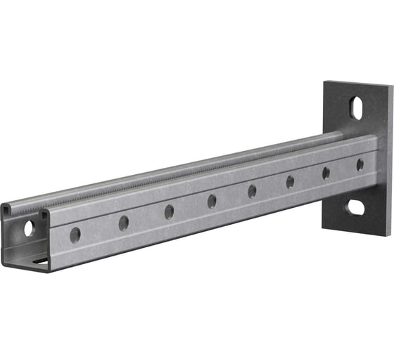 Изображение товара Одиночная усиленная страт-консоль Система КМ 41х41 мм, L750 мм, s: 2,5 мм, тройная перфорация LO41252 KSSU41-750 3P