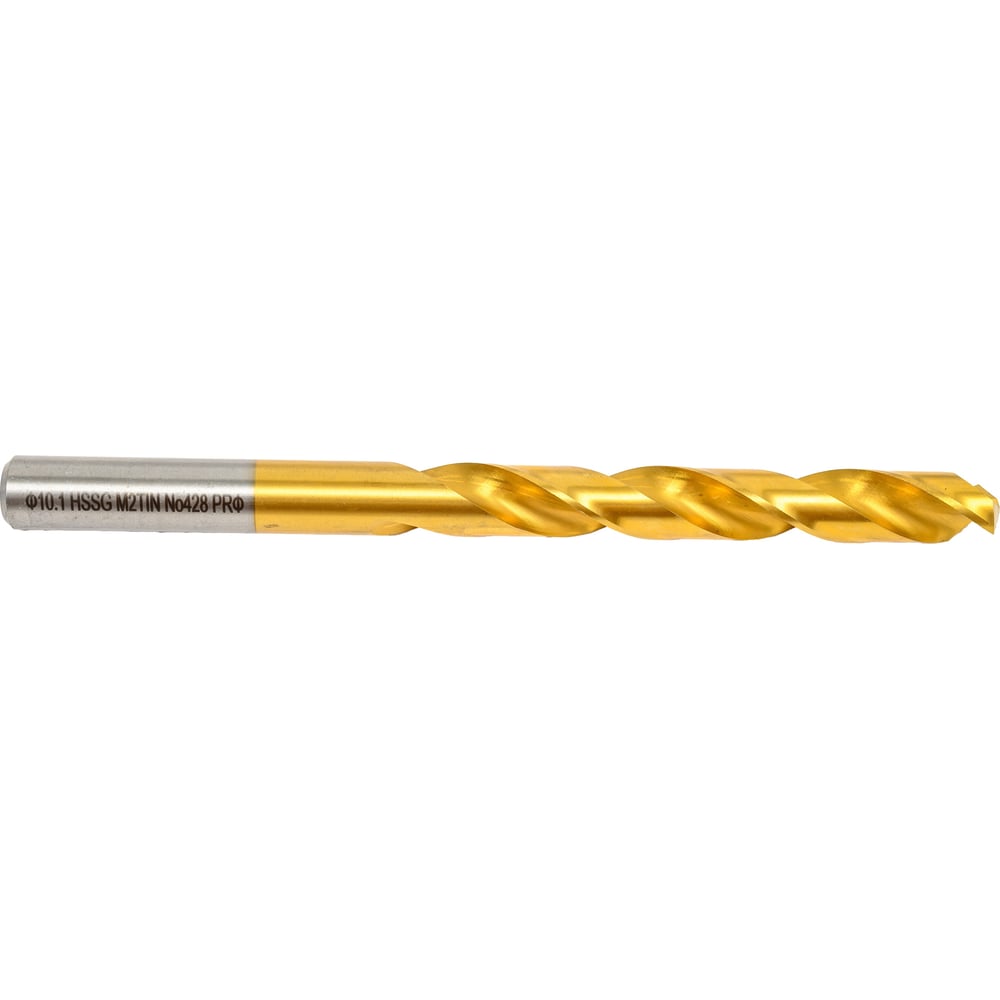 Изображение товара Сверло по металлу Профоснастка 10,1 мм HSS M2 TIN/135 DIN 338, 6 шт