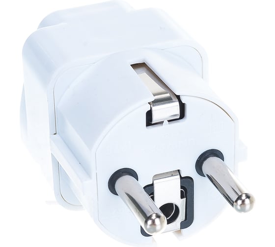 Изображение товара Универсальный переходник с/з белый 16А 250В UNIVersal 1186