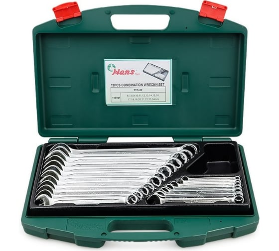 Изображение товара Комбинированные ключи Hans 19 шт. TTK-29