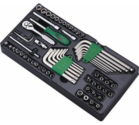 Изображение товара Набор насадок, головок, шестигранников Hans ложемент 62шт TT-22