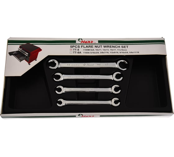 Изображение товара Набор разрезных ключей Hans ложемент TT-8