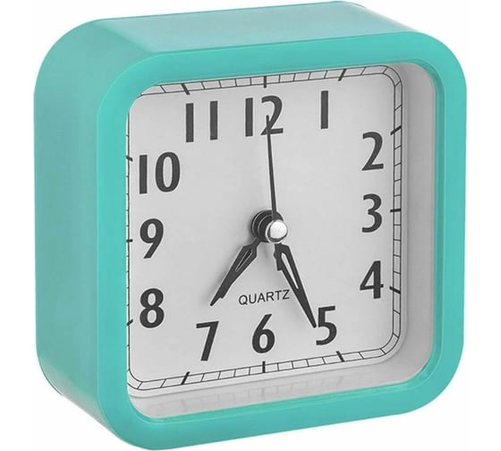 Изображение товара Часы-будильник PERFEO Quartz " PF-TC-019", квадратные 10x10 см, зелёные 30015251