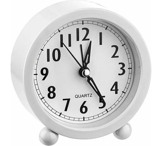 Изображение товара Часы-будильник PERFEO Quartz " PF-TC-020", круглые, 10 см, белые 30015254