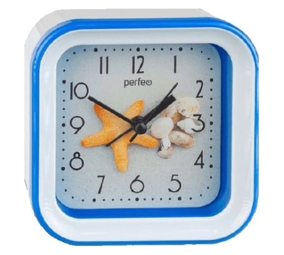 Изображение товара Часы-будильник PERFEO Quartz " PF-TC-006", квадратные 10x10 см, звезда 30015211