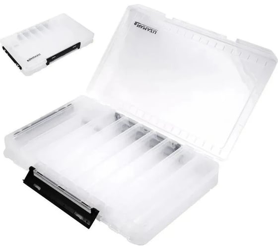 Изображение товара Namazu Коробка для воблеров двухсторонняя, 18 отделений, размер 34x22x4,7 см N-BOX43