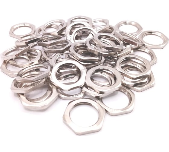 Изображение товара Контргайка SURYAKOTI CAST SC 16KK Ni-к50 размер 16, никелированная латунь, комплект-50 шт. SC01010KK-50