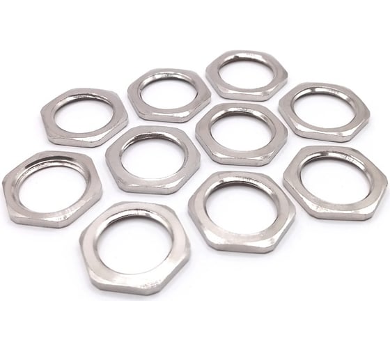 Изображение товара Контргайка SURYAKOTI CAST SC 16KK Ni-к10 размер 16, никелированная латунь, комплект-10 шт. SC01010KK-10