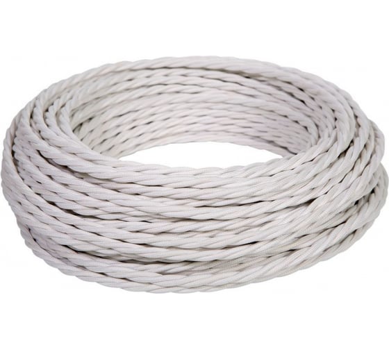 Изображение товара Монтажный витой провод МЕЗОНИНЪ ПВХ 2x1,5 мм, цвет - белый (бухта 5м) GE70101-01