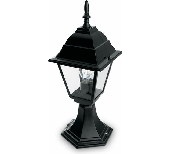 Изображение товара Садово-парковый светильник, четырехгранный на постамент 60W E27 230V, черный FERON 4104 11020