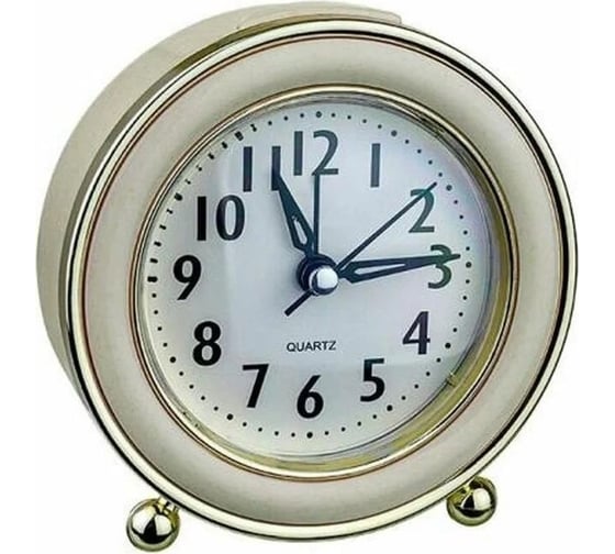Изображение товара Часы-будильник PERFEO Quartz " PF-TC-016", круглые, 10,5 см, подсветка, хаки 30015239