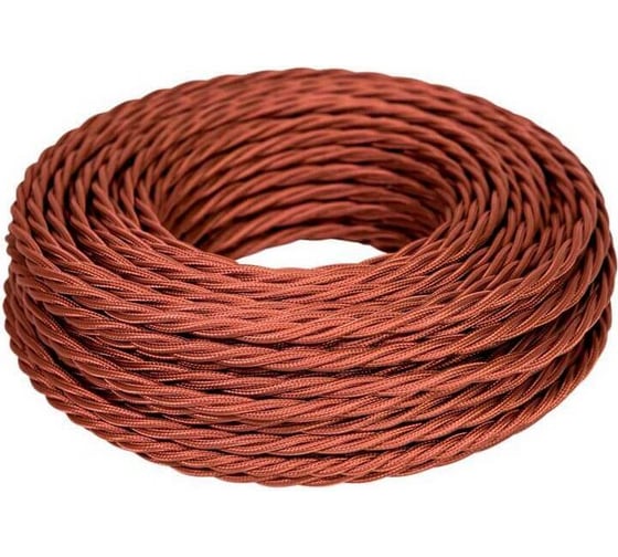 Изображение товара Монтажный витой провод МЕЗОНИНЪ ПВХ 2x1,5мм, цвет - коричневый (бухта 5м) GE70101-04