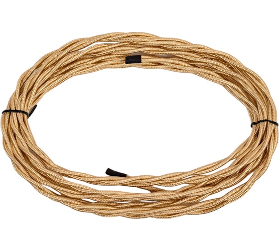 Изображение товара Монтажный витой провод МЕЗОНИНЪ ПВХ 2x2,5мм, цвет - бежевый перламутр (бухта 5м) GE70102-29