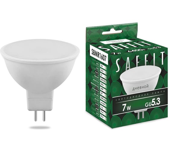 Изображение товара Светодиодная лампа SAFFIT SBMR1607 MR16 GU5.3 7W 6400K 55029