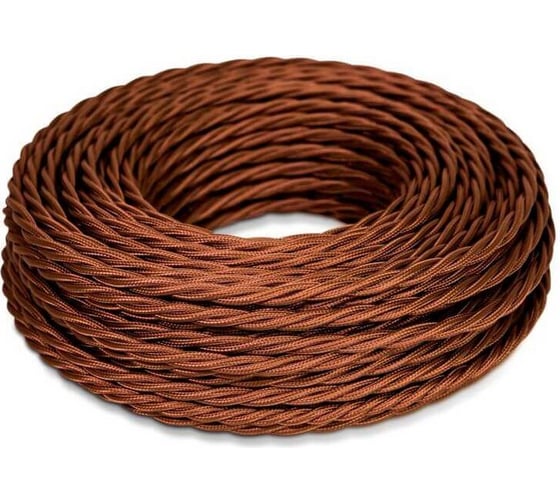 Изображение товара Монтажный витой провод МЕЗОНИНЪ ПВХ 2x2,5мм, цвет - шоколад (бухта 5м) GE70102-17
