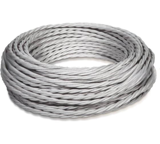 Изображение товара Монтажный витой провод МЕЗОНИНЪ ПВХ 3x2,5мм, цвет - титан (бухта 5м) GE70104-37