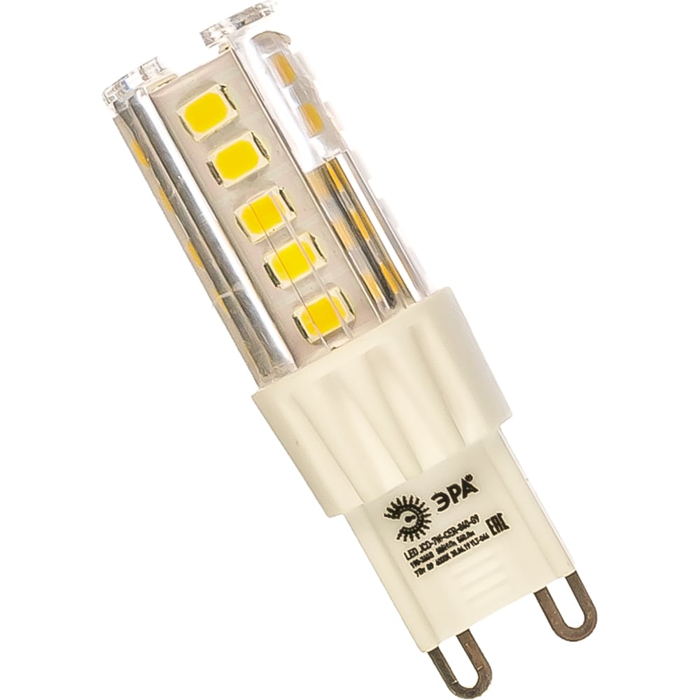 фото Светодиодная лампа эра led smd jcd-7w-220v-corn, ceramics-840-g9 б0027866