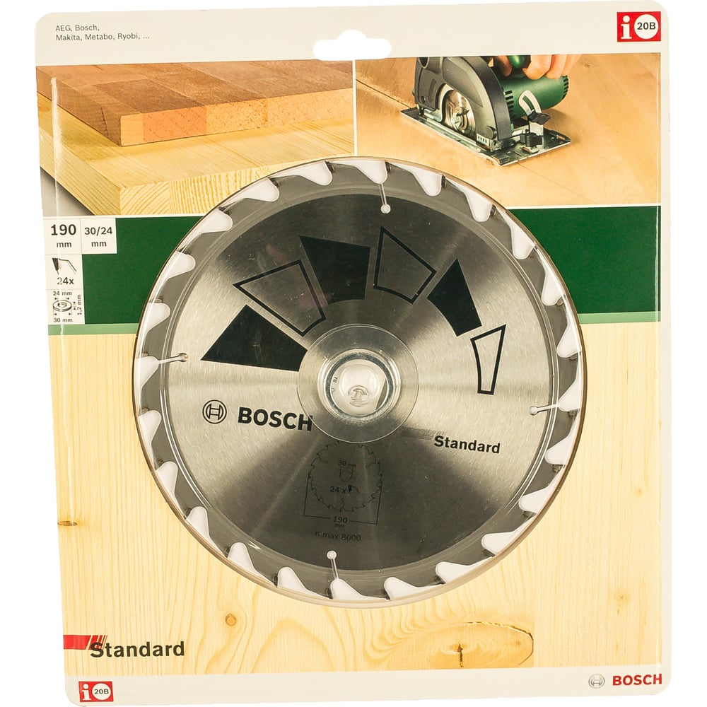 фото Пильный диск standard gt wo h 190x30-24 bosch 2609256820