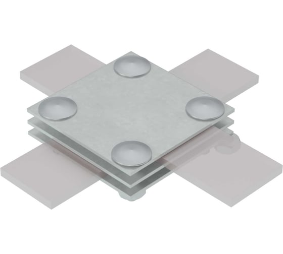 Изображение товара Соединитель крестообразный Система КМ для полосы до 40 мм с 3 пластинами ZN MA0046 3XS-B40 ZN