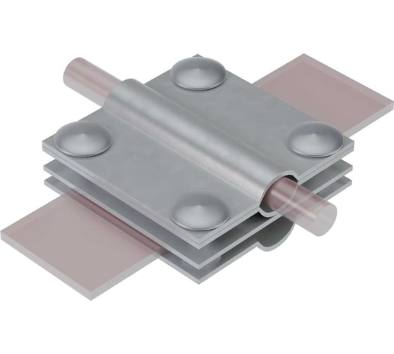 Изображение товара Соединитель заземляющий Система КМ для прутка D5-12 мм стержня D10-20 мм полосы до 40 мм с 4 пластинами TD MA0349 4SZ-D5-12-D10-20-B40 TD