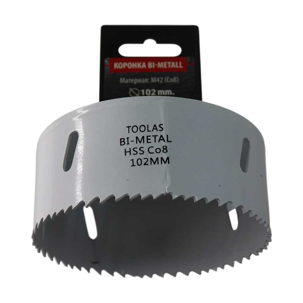 Изображение товара Коронка Bi-Metall 102 мм, М42 Со8% TOOLAS 00007188 Изображение товара Коронка Bi-Metall 102 мм, М42 Со8% TOOLAS 00007188