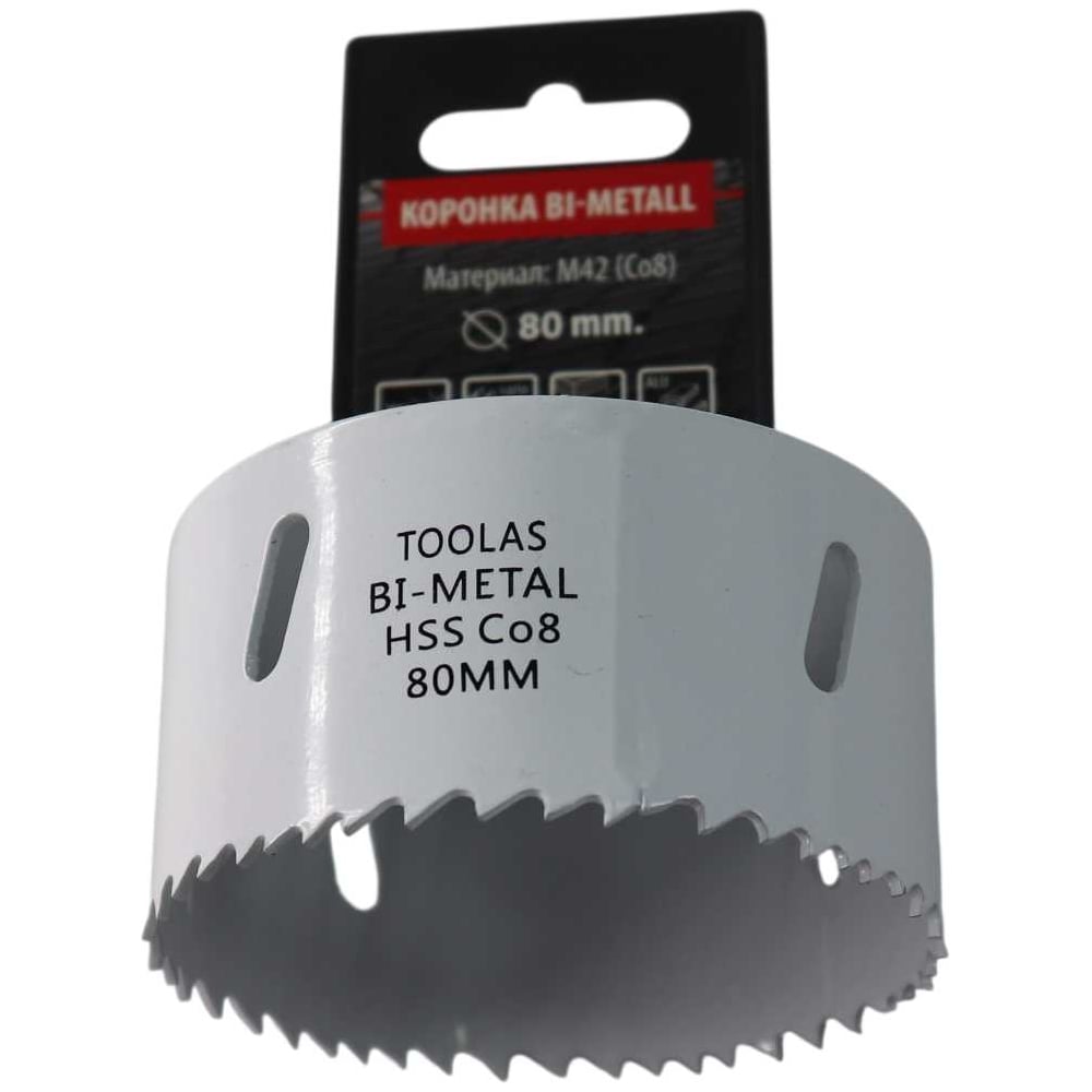 Изображение товара Коронка Bi-Metall 80 мм, М42 Со8% TOOLAS 00006817 Изображение товара Коронка Bi-Metall 80 мм, М42 Со8% TOOLAS 00006817