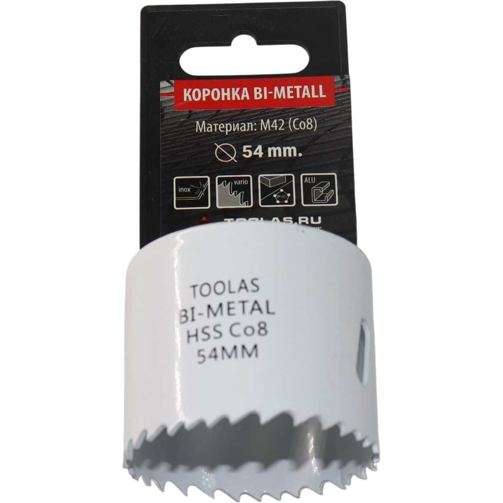Изображение товара Коронка Bi-Metall 54 мм TOOLAS для металлов и цветных металлов Изображение товара Коронка Bi-Metall 54 мм TOOLAS для металлов и цветных металлов