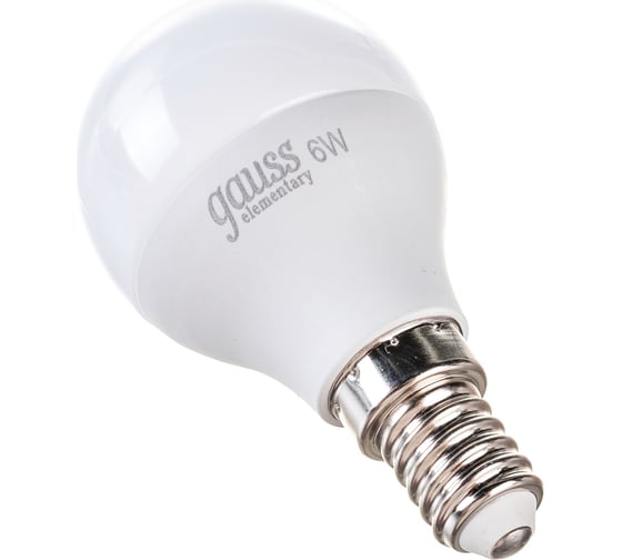 Изображение товара Лампа Gauss LED Elementary Globe 6W E14 4100K SQ 53126