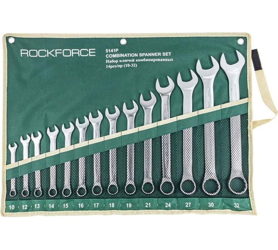 Изображение товара Набор комбинированных ключей Rockforce 14 предметов RF-5141P(905)