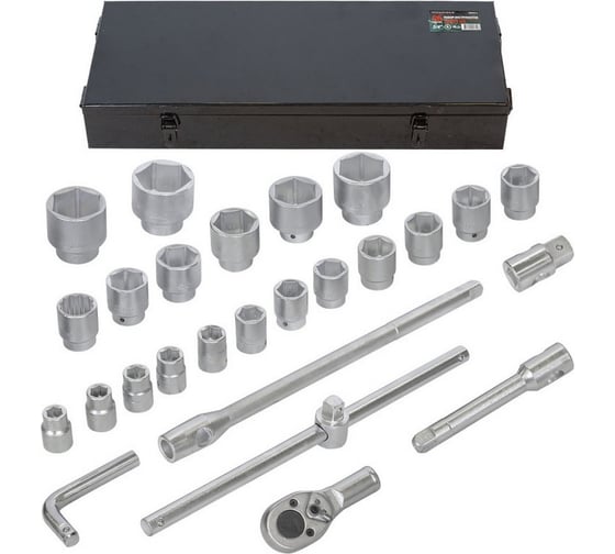 Изображение товара Набор торцевых головок Rockforce 3/4" 6-гранных 17-50мм 1" 26 предметов RF-68263-5(51902)