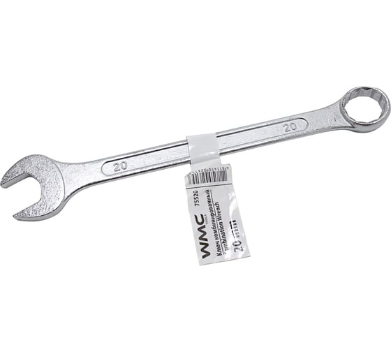 Изображение товара Комбинированный 12-гранный ключ WMC TOOLS 20 мм, прямой WMC-75520