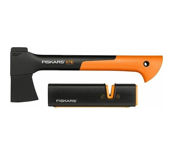 Изображение товара Промонабор Fiskars: топор Х7 + точилка 1020183