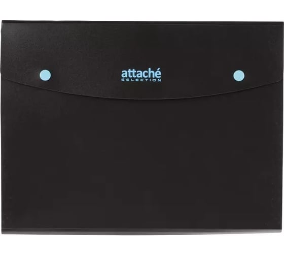 Изображение товара Папка органайзер Attache Selectio blackbluе на кнопке, а4, 500 мкм, 6 отделений 1601571