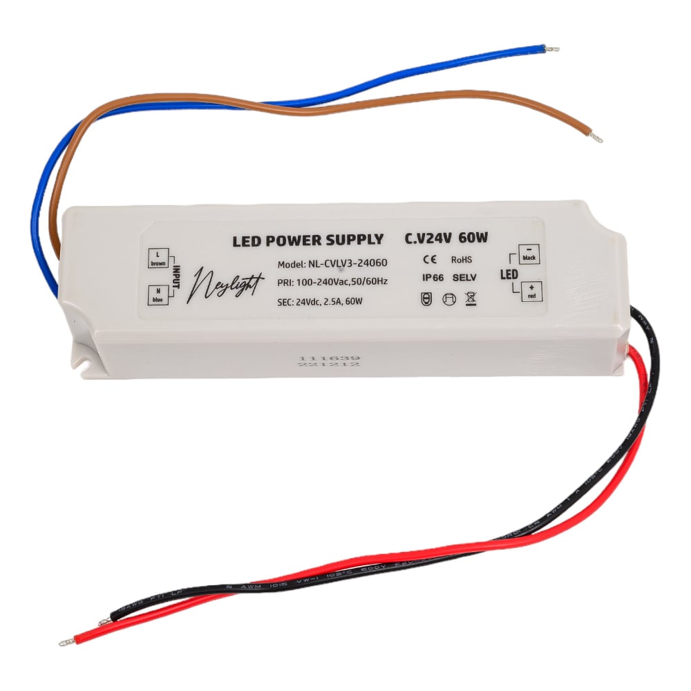 Изображение товара Блок питания Neylight 24V 60W IP66 для LED, влагозащищенный, импульсный