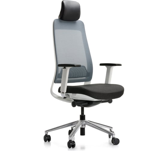 Изображение товара Кресло MODER ФАЛЬКОНЕ сетка, ткань синяя, черная, белый пластиковый каркас 38153