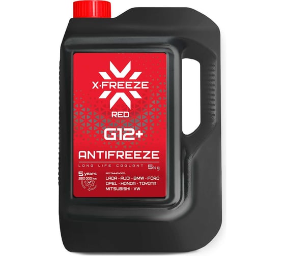 Изображение товара Антифриз X-Freeze G12+ красный, 5 кг, 430140009