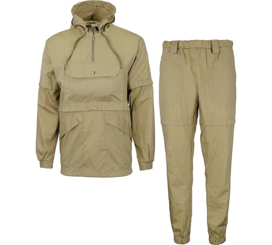 Изображение товара Антимоскитный костюм с ловушками от клещей Элементаль, хлопок, бежевый, р.52-54, рост 182-188 К-402/4-52/54-188 4680025255409