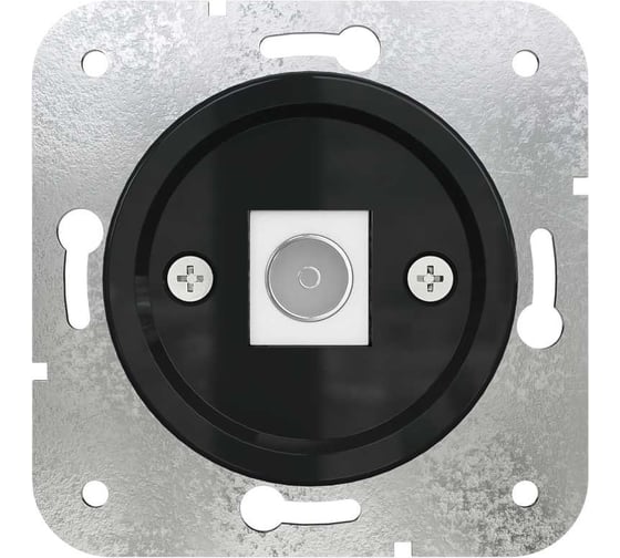 Изображение товара TV (sat) розетка Мезонинъ оконечная для скрытой установки, цвет - чёрный, серии лахта/ лахта сенатъ GE35321-05