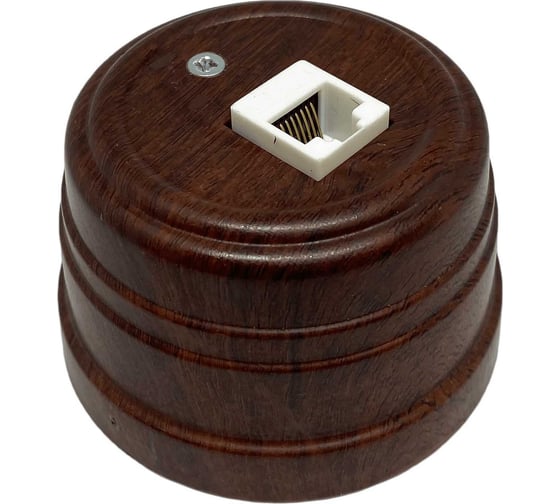 Изображение товара Пластиковая компьютерная розетка МЕЗОНИНЪ RJ45, цвет - орех GE30341-14