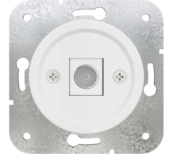 Изображение товара TV (sat) розетка Мезонинъ оконечная для скрытой установки, цвет -белый, серии лахта/ лахта сенатъ GE35321-01