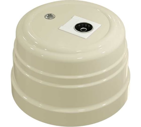 Изображение товара Пластиковая TV (SAT) розетка МЕЗОНИНЪ оконечная, цвет - слоновая кость GE30321-02