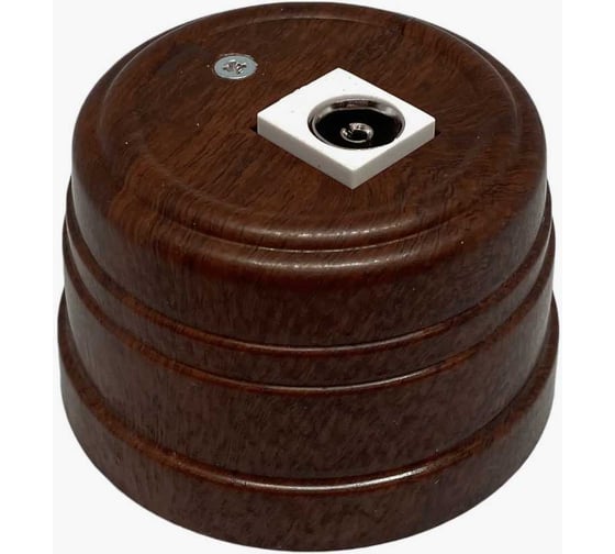 Изображение товара Пластиковая TV (SAT) розетка МЕЗОНИНЪ оконечная, цвет - орех GE30321-14