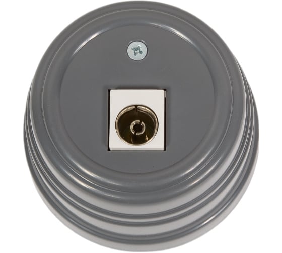 Изображение товара Пластиковая TV (SAT) розетка МЕЗОНИНЪ оконечная, цвет - серый GE30321-07